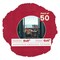 Red Suede Mat Board for 8x8 Frames - Circle Opening for 6x6 Photos